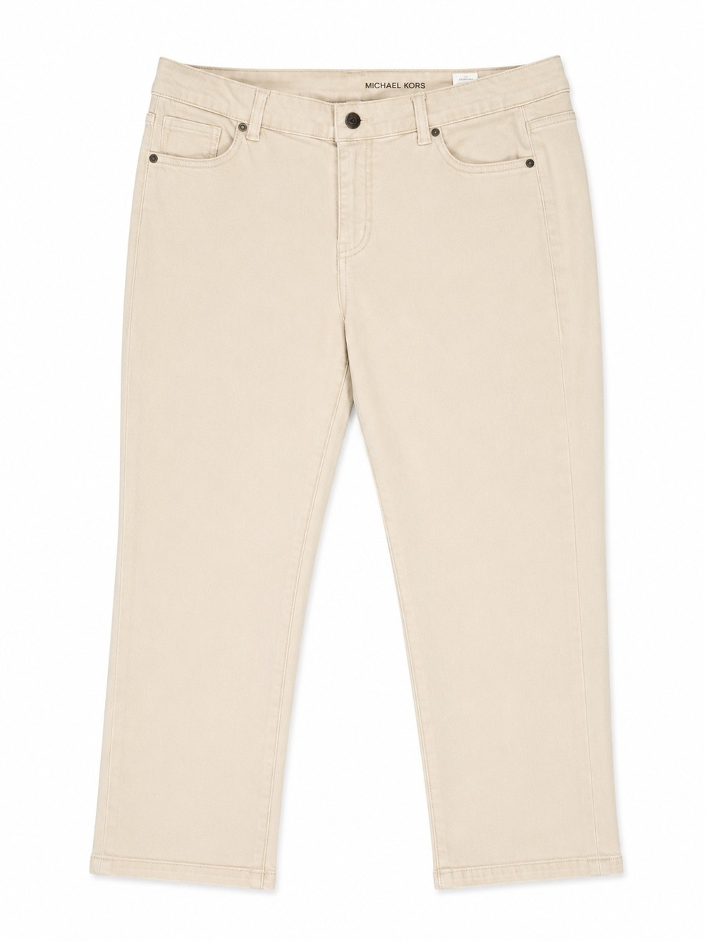 Michael Kors Cropped Skinny Capri Pants Beige Cotton Blend Women’s Size 12